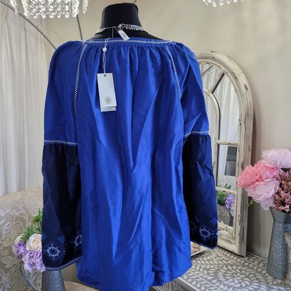 🍒NWT🍒 TORY BURCH 100% SILK BLOUSE - Picture 6 of 10